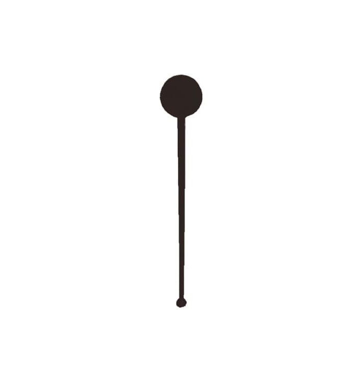 Agitador para Bebidas de Plástico Negro 175mm 