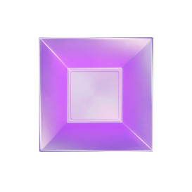 Plato de Plastico Hondo Violeta Nice Pearl PP 180mm (150 Uds)
