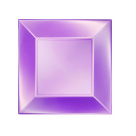 Plato de Plastico Llano Violeta Nice Pearl PP 230mm (150 Uds)