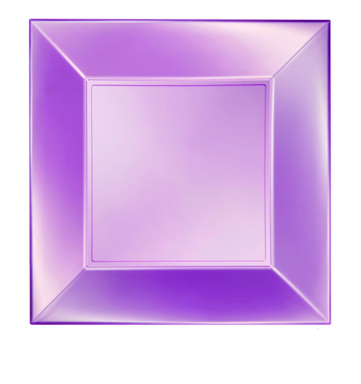 Plato de Plastico Llano Violeta Nice Pearl PP 290mm (72 Uds)