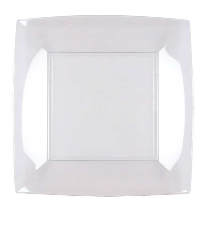 Plato de Plastico Llano Transp. Nice PS 230mm (25 Uds)