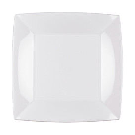 Plato de Plastico Llano Blanco Nice PP 230mm (25 Uds)