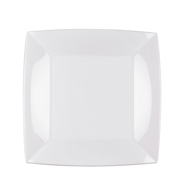 Plato de Plastico Llano Blanco Nice PP 230mm (25 Uds)