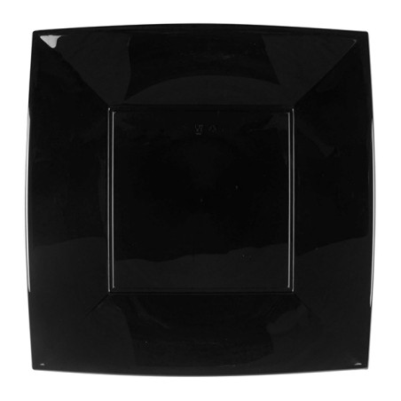 Plato Duro Reutilizable PP Llano Negro "Nice" 29cm (144 Uds)