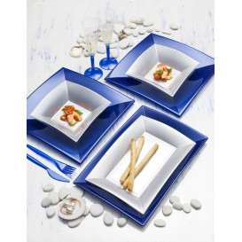 Plato de Plastico Hondo Gris Nice PP 180mm (25 Uds)