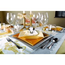 Plato de Plastico Llano Gris Nice PP 290mm (72 Uds)