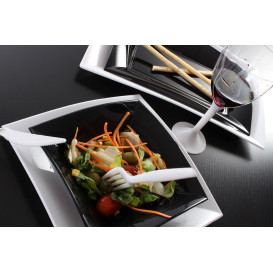 Plato de Plastico Hondo Negro Nice PP 180mm (25 Uds)