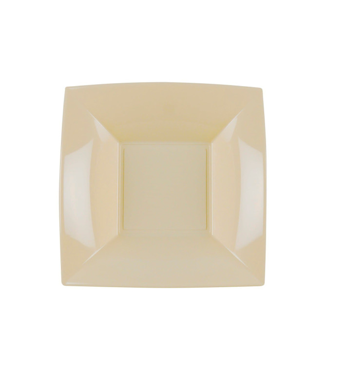 Plato de Plastico Hondo Crema Nice PP 180mm (150 Uds)