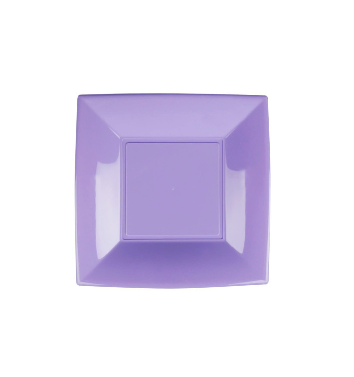 Plato de Plastico Llano Lila Nice PP 180mm (25 Uds)