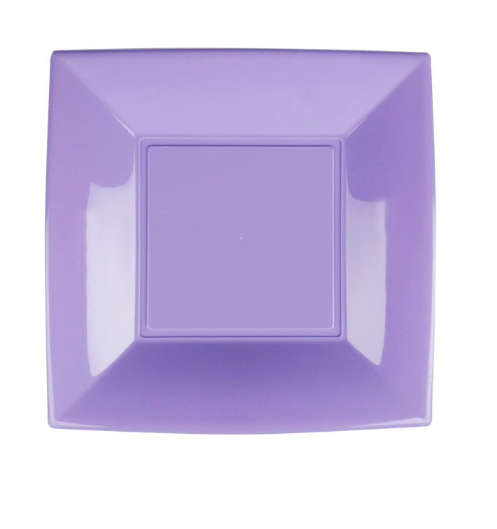 Plato de Plastico Llano Lila Nice PP 230mm (25 Uds)