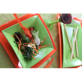 Plato de Plastico Hondo Verde Lima Nice PP 180mm (25 Uds)