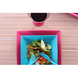 Plato de Plastico Llano Fucsia Nice PP 290mm (12 Uds)