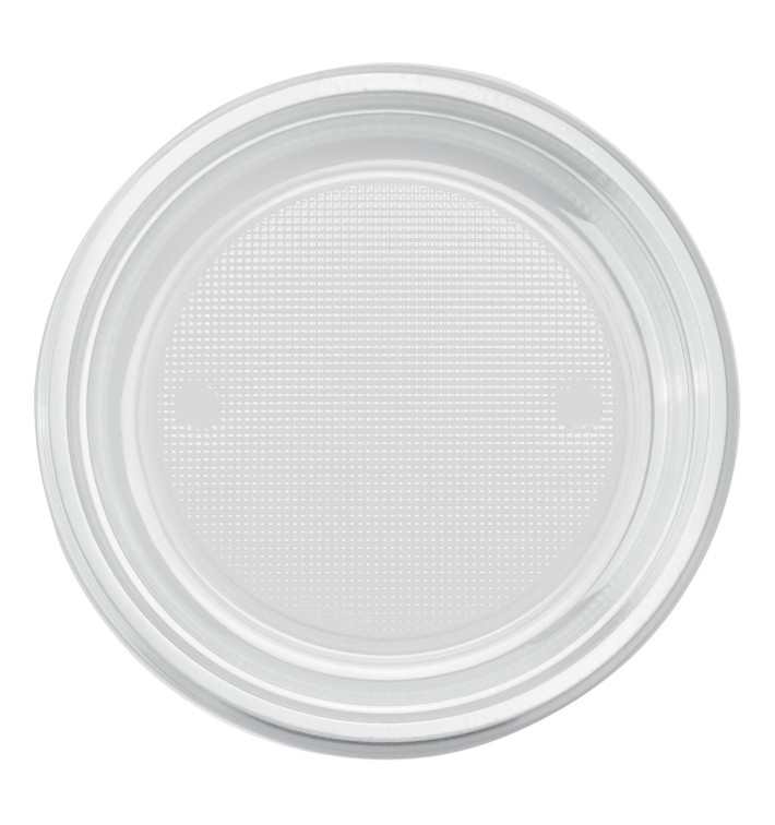 Plato de Plastico PS Llano Transparente Ø170mm (50 Uds)