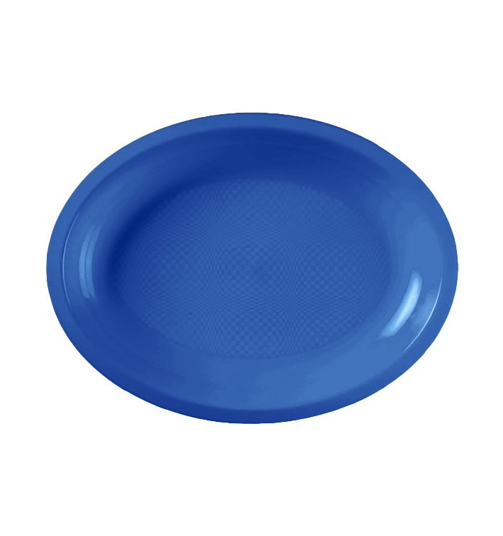 Bandeja Ovalada Azul Mediterraneo Round PP 305mm (300 Uds)