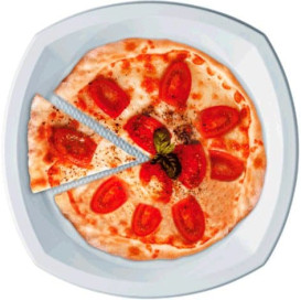 Plato de Plastico PS Cuadrado Blanco 230x230mm 1C (1000 Uds)