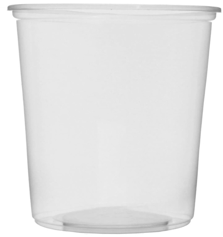 Tarrina de Plastico Transparente 500ml Ø10,5cm (50 Uds)