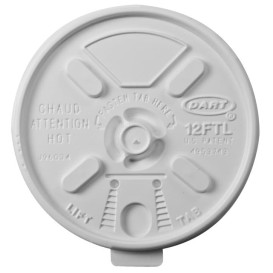 Tapa de Plastico PS "Lift n' Lock" Blanca Ø8,9cm (100 Uds)