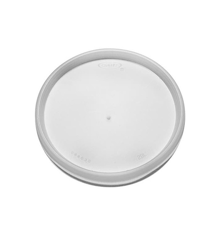 Tapa de Plastico PS Trans. Plana para Foam Ø11,7cm (100 Uds)