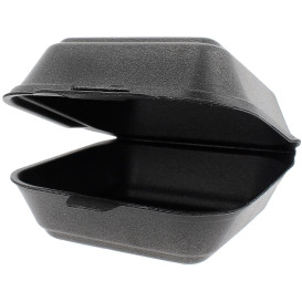 Envase Hamburguesa FOAM Grande Negro (125 Uds)