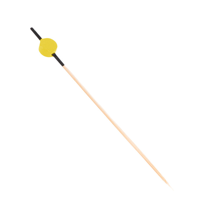 Pinchos de Bambu Negro y Amarillo "Japan" 120mm (200 Uds)