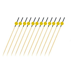 Pinchos de Bambu Negro y Amarillo "Japan" 120mm (200 Uds)