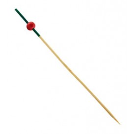 Pinchos de Bambu "Portugal" Verde y Rojo 120mm (5000 Uds)
