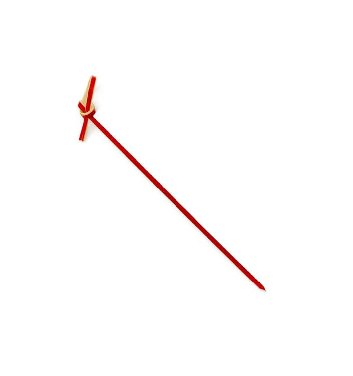 Pinchos de Bambu "Lazo" Rojo 180mm (200 Uds)