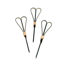 Pincho de Bambú "Cuore" Negro 90mm (200 Uds)