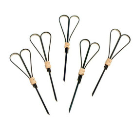 Pincho de Bambú "Cuore" Negro 90mm (200 Uds)