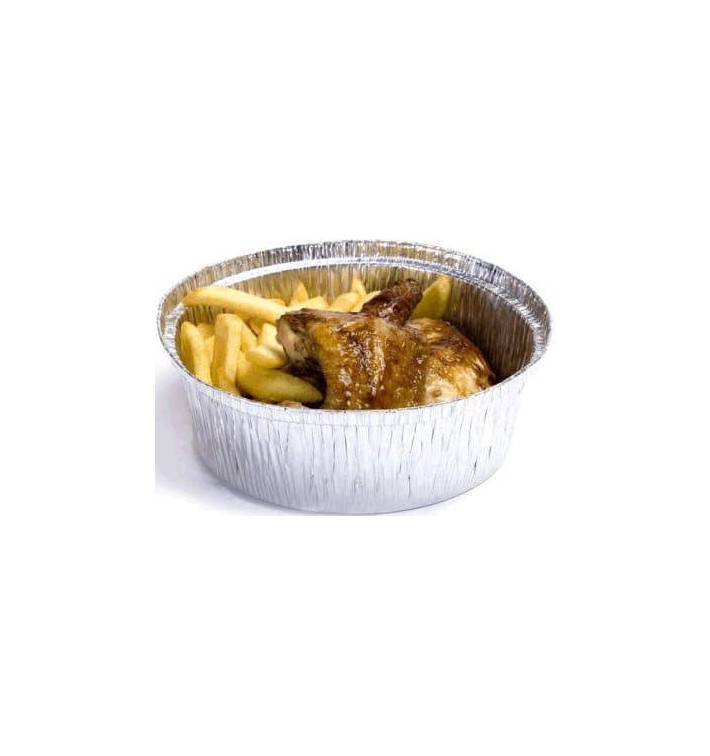 Envase de Aluminio Redondo para Pollos 1900ml (125 Uds) Envase de Aluminio Redondo para Pollos 1900ml (125 Uds)