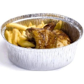 Envase de Aluminio Redondo para Pollos 1900ml (500 Uds)