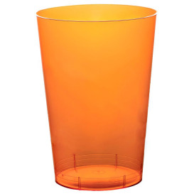 Vaso de Plastico Moon Naranja Transp. PS 230ml (50 Uds)