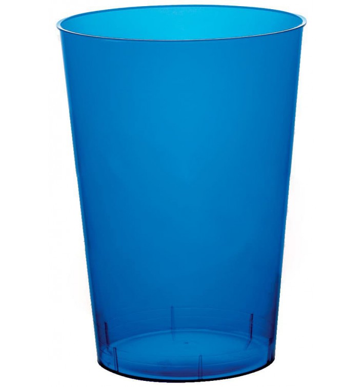 Vaso de Plastico Moon Azul Transp. PS 230ml (50 Uds)