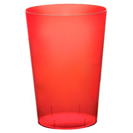 Vaso Reutilizable PS Cristal Moon Rojo Transp. 230ml (50 Uds)