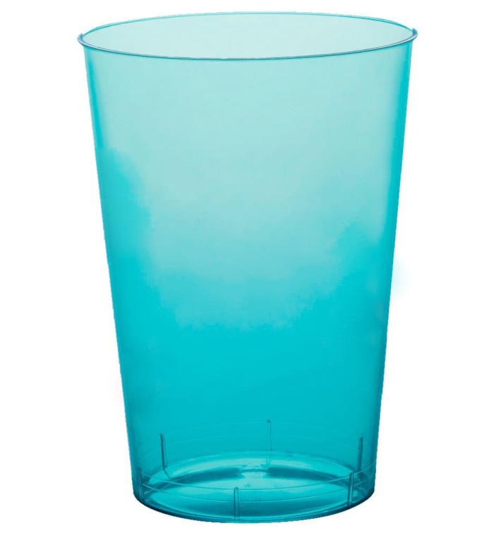 Vaso de Plastico Moon Turquesa Transp. PS 230ml (1000 Uds)