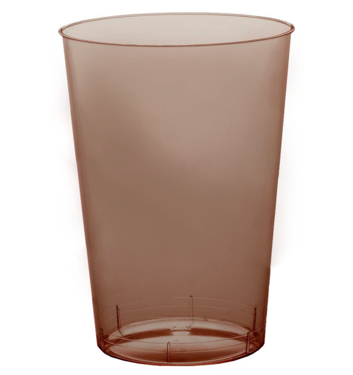 Vaso de Plastico Moon Marron Transp. PS 230ml (50 Uds)