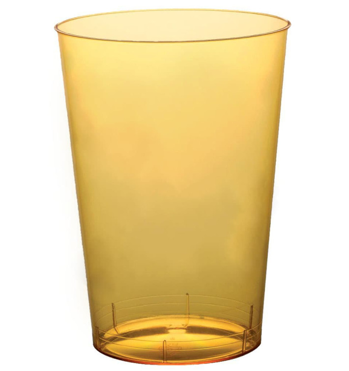 Vaso de Plastico Moon Amarillo Transp. PS 230ml (50 Uds)