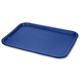 Bandeja Plastico Rectangular Fast Food Azul 35,5x45,3cm (1 Uds)