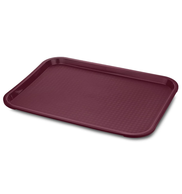 Bandeja de Plastico Fast Food Burdeos 35,5x45,3cm (12 Uds) Bandeja de Plastico Fast Food Burdeos 35,5x45,3cm (12 Uds)