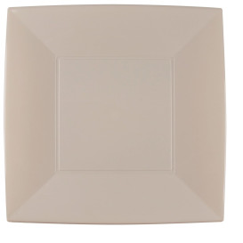 Plato de Plastico Llano Beige Nice PP 290mm (12 Uds)