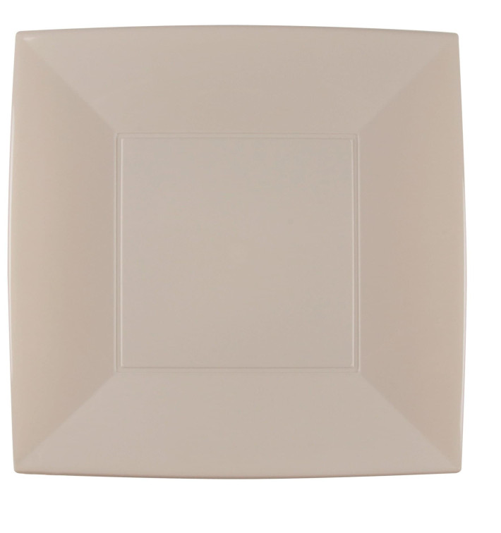 Plato de Plastico Llano Beige Nice PP 290mm (144 Uds)
