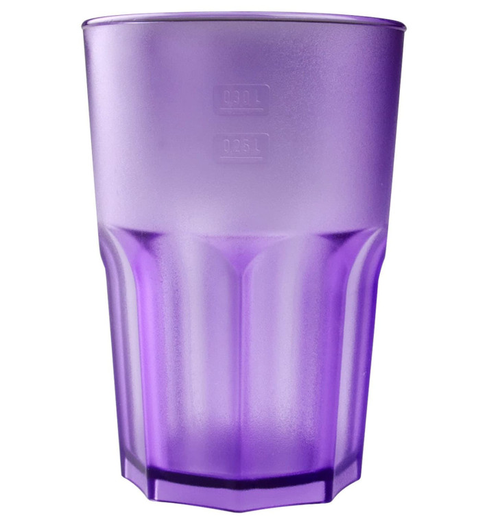 Vaso Reutilizable SAN Frost Lila 400 ml (5 Uds)