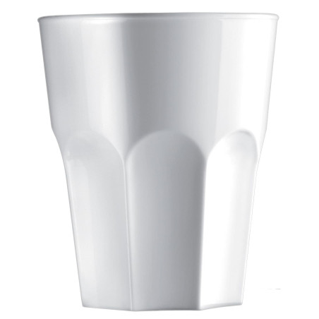 Vaso Reutilizable Durable SAN Granity Blanco 400ml (75 Uds)