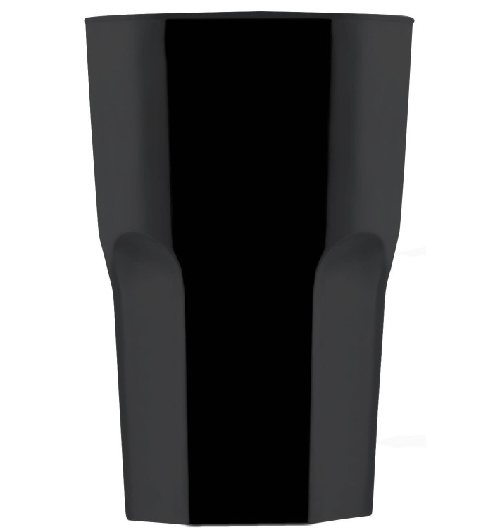 Vaso Reutilizable SAN Granity Negro 400 ml (5 Uds)