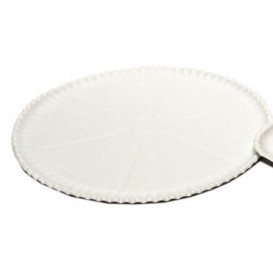 Plato para Pizza de Carton blanco Ø33cm (100 Uds)