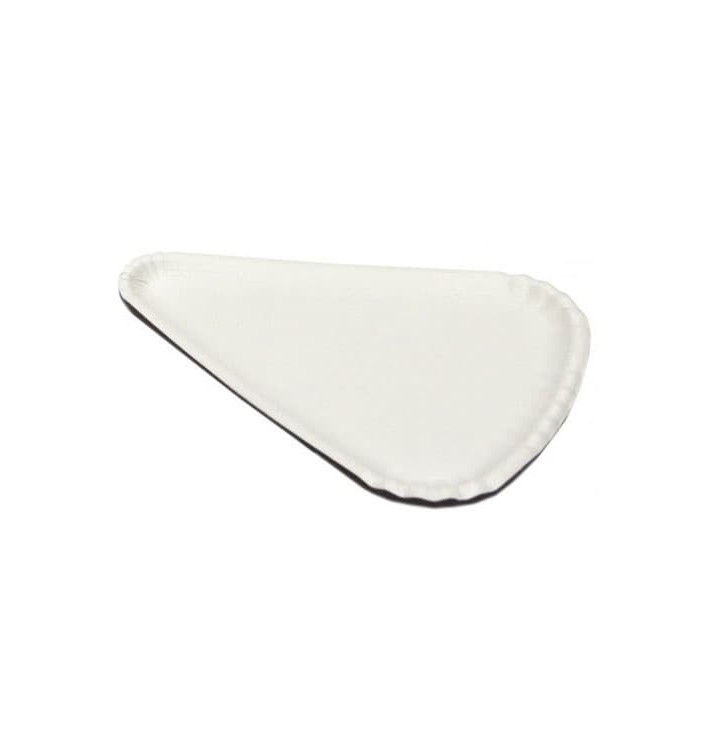 Plato de Cartón Blanco Triangular 1/8 24x18 (100 Uds) Plato de Cartón Blanco Triangular 1/8 24x18 (100 Uds)