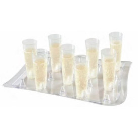 Bandeja Soporte Copas Trans. 37x26cm (40 Uds)