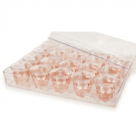 Kit Bandeja + 20 Bols Redondos con tapa. Transp. (1 Ud)