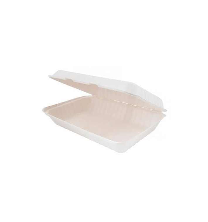 Envase Caña de Azucar tapa bisagra 335x230x75mm (50 Uds)