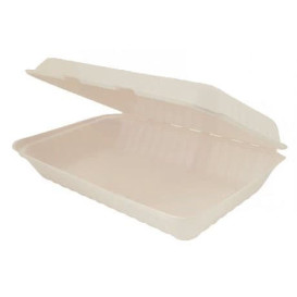 Envase Caña de Azucar Blanco 335x230x75mm (50 Uds)